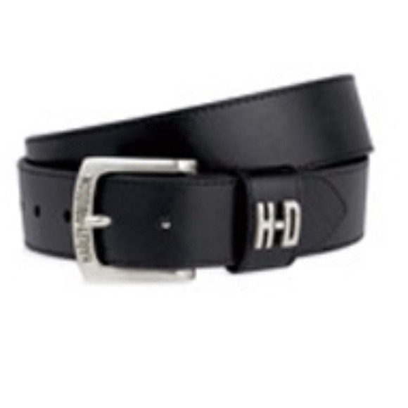 Harley-Davidson Men\'s Tradition black leather belt‎ \